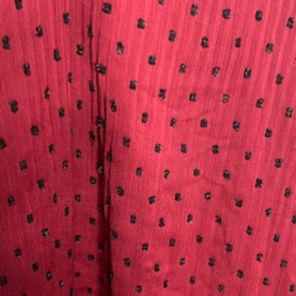 Max Studios Long Sleeve Blouse Women’s Sz Large Burgundy Top - Picture 9 of 12